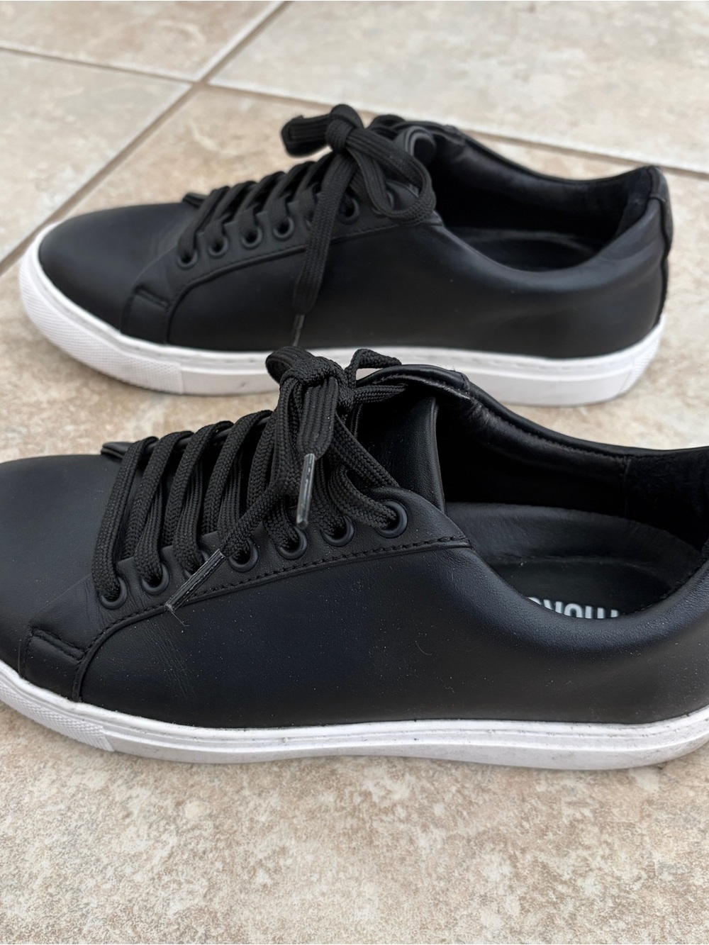 Thursday Boot Company Black Low-Top Sneakers with White Trim - Picture 3 of 6